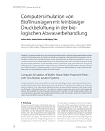 Computersimulation von Biofilmanlagen mit feinblasiger Druck belüftung in der biologischen Abwasserbehandlung