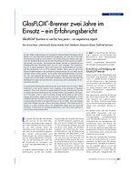 GlasFLOX®-Brenner zwei Jahre im Einsatz - ein Erfahrungsbericht