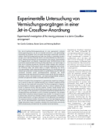 Experimentelle Untersuchung von Vermischungs-vorgängen in einer Jet-in-Crossflow- Anordnung