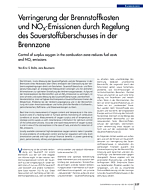Verringerung der Brennstoffkosten und NOX-Emissionen durch Regelung des Sauerstoffüberschusses in der Brennzone