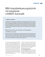 BBM-Impulsbefeuerungstechnik mit integrierter LAMBDA­Automatik