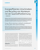 Energieeffizientes Umschmelzen und Recycling von Aluminium mit der Sauerstoffverbrennung
