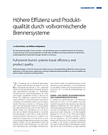 Höhere Effizienz und Produktqualität durch vollvormischende Brennersysteme