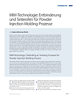 MIM-Technologie: Entbinderung und Sinterofen für Powder Injection Molding Prozesse