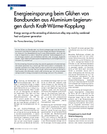 Energieeinsparung beim Glühen von Bandbunden aus Aluminium-Legierungen durch Kraft-Wärme-Kopplung