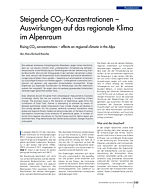 Steigende CO2-Konzentrationen - Auswirkungen auf das regionale Klima im Alpenraum
