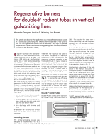 Regenerative burners for double-P radiant tubes in vertical galvanizing lines