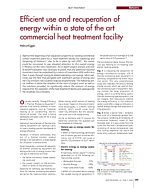 Efficient use and recuperation of energy within a state of the art commercial heat treatment facility