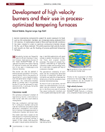 Development of high velocity burners and their use in process-optimized tempering furnaces
