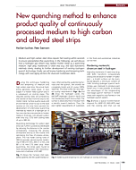 New quenching method to enhance product quality of continuously processed medium to high carbon and alloyed steel strips