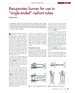 Recuperator burner for use in "single-ended" radiant tubes