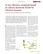 A new refractory composite based on calcium aluminate silicate for induction furnaces