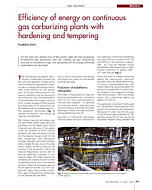 Efficiency of energy on continuous gas carburizing plants with hardening and tempering