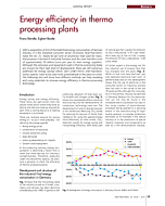 Energy efficiency in thermo processing plants