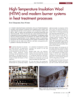 High-Temperature Insulation Wool (HTIW) and modern burner systems in heat treatment processes