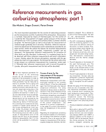 Reference measurements in gas carburizing atmospheres: part 1