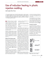 Use of induction heating in plastic injection molding