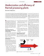 Modernization and efficiency of thermal processing plants