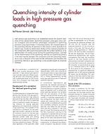 Quenching intensity of cylinder loads in high pressure gas quenching