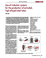 Use of induction systems for the production of extruded, high-alloyed steel tubes