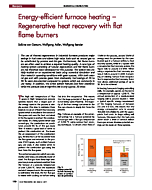 Energy-efficient furnace heating - Regenerative heat recovery with flat flame burners