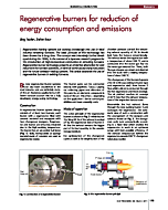 Regenerative burners for reduction of energy consumption and emissions