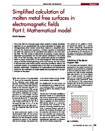 Simplified calculation of molten metal free surfaces in electromagnetic fields Part I: Mathematical model