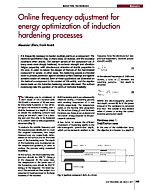Online frequency adjustment for energy optimization of induction hardening processes