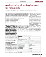 Modernization of heating furnaces for rolling mills