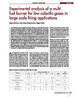 Experimental analysis of a multi fuel burner for low calorific gases in large scale firing applications