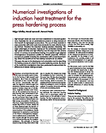 Numerical investigations of induction heat treatment for the press hardening process