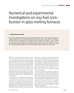 Numerical and experimental investigations on oxy-fuel combustion in glass melting furnaces