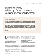Enhancing energy efficiency of thermochemical vacuum-processes and systems
