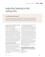Induction heating in hot rolling mills