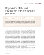 Degradation of thermal insulation in high temperature processes