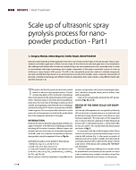 Scale up of ultrasonic spray pyrolysis process for nano-powder production - Part I