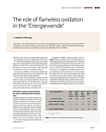 The role of flameless oxidation in the ”Energiewende”