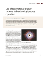 Use of regenerative burner systems in batch-wise furnace operation