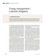 Energy management – a double obligation