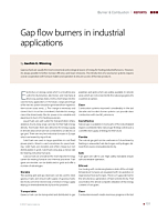 Gap flow burners in industrial applications