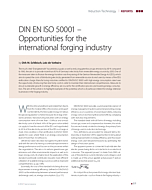 DIN EN ISO 50001 – Opportunities for the international forging industry