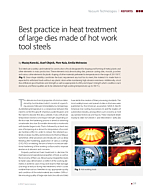 Best practice in heat treatment of large dies made of hot work tool steels