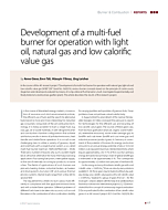 Development of a multi-fuel burner for operation with light oil, natural gas and low calorific value gas