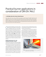 Practical burner applications in consideration of DIN EN 746-2