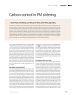 Carbon control in PM sintering