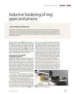 Inductive hardening of ring gears and pinions