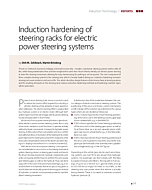 Induction hardening of steering racks for electric power steering systems