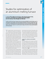 Studies for optimization of an aluminium melting furnace