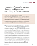 Improved efficiency by vacuum sintering and low pressure carburizing of PM components