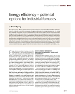 Energy efficiency – potential options for industrial furnaces